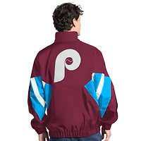 Pull demi-zippé Cooperstown Chief des Phillies de Philadelphie pour homme, bordeaux