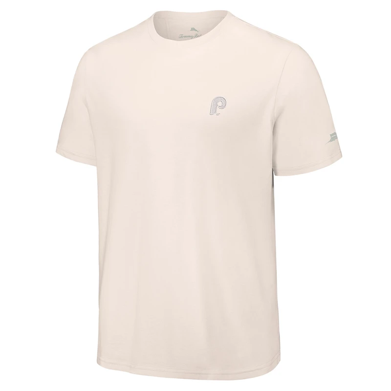 T-shirt Tommy Bahama Cream pour homme des Philadelphia Phillies Fly Ball Club