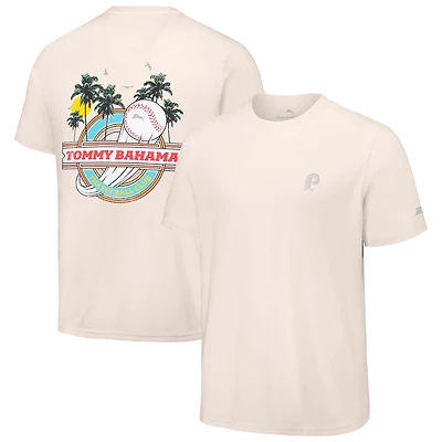 T-shirt Tommy Bahama Cream pour homme des Philadelphia Phillies Fly Ball Club