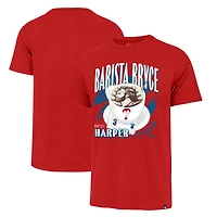 Men's '47 Bryce Harper Red Philadelphia Phillies Barista Player T-Shirt