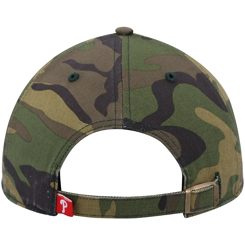 Casquette ajustable pour homme '47 Camo Philadelphia Phillies Clean Up