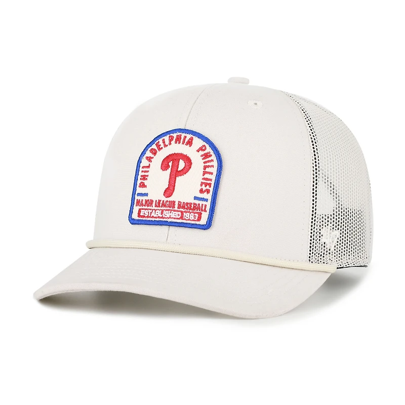 Casquette camionneur ajustable Gravestone des Philadelphia Phillies, couleur crème, modèle 47, pour homme