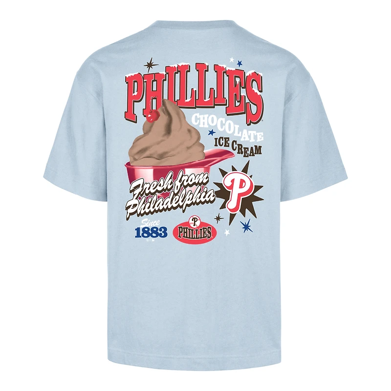 T-shirt bleu clair « 47 » pour homme, Ice Cream Parlor Foundation, Philadelphia Phillies