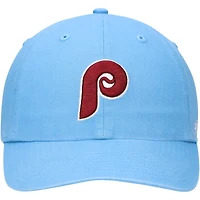 Casquette ajustable Clean Up de la collection Cooperstown avec logo des Phillies de Philadelphie '47 bleu clair pour homme