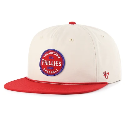 Casquette snapback Payson Captain des Phillies de Philadelphie pour homme, modèle naturel '47