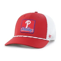 Men's '47 Red/White Philadelphia Phillies Scratch Adjustable Trucker Hat