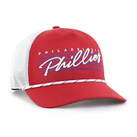 Men's '47 Red Philadelphia Phillies Brrr Downburst Mesh Hitch Adjustable Hat