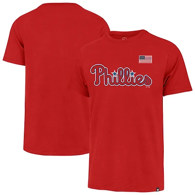 Men's '47  Red Philadelphia Phillies Heritage U.S. Flag T-Shirt