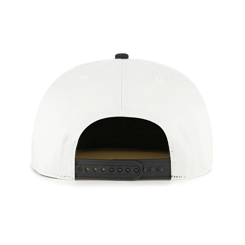 Men's '47 White/Black Philadelphia Phillies Foundation Captain Snapback Hat