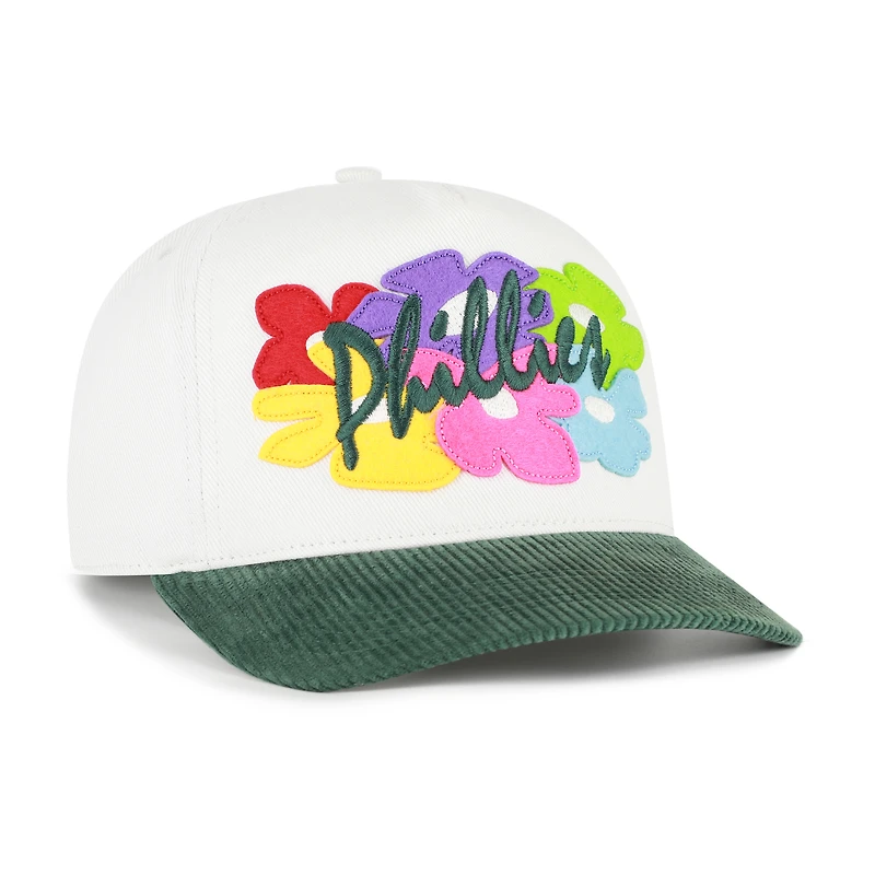 Casquette ajustable Philadelphia Phillies Flora Gallery Hitch blanche et verte n° 47 pour homme