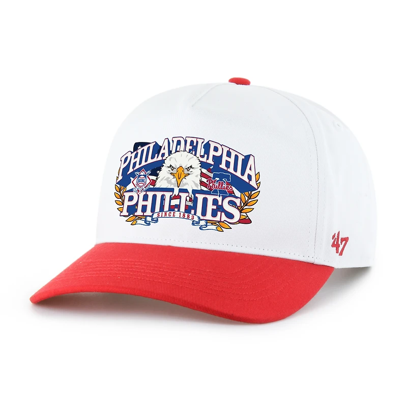 Casquette ajustable pour homme '47 Philadelphia Phillies blanche/rouge Americana Eagle Hitch