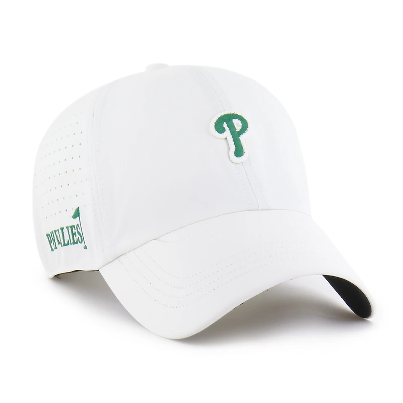 Casquette ajustable Philadelphia Phillies Elevated Greens Clean Up blanche n° 47 pour homme