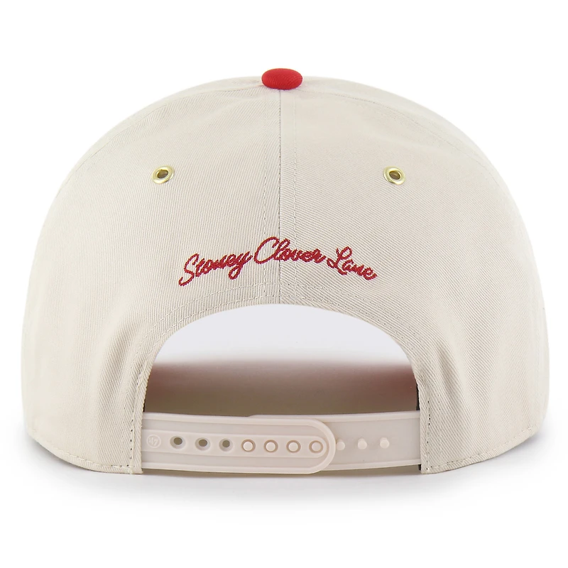 Men's '47 x Stoney Clover Lane Natural/Red Philadelphia Phillies Glitter Rope Hitch Adjustable Hat