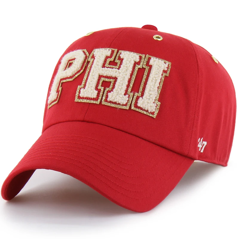Men's '47 x Stoney Clover Lane Red Philadelphia Phillies Acro Charm Clean Up Adjustable Hat