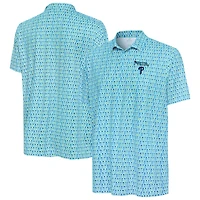 Men's Antigua Blue Philadelphia Phillies Palm Tree Spring Training Crowns Polo