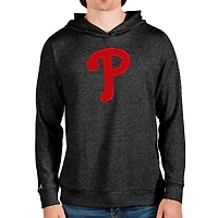 Men's Antigua Heathered Philadelphia Phillies Team Logo Absolute Pullover Hoodie
