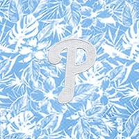 Chemise boutonnée Antigua bleu poudre pour homme, tenue de villégiature des Philadelphia Phillies