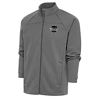 Men's Antigua Steel Philadelphia Phillies Metallic Links Full-Zip Golf Jacket