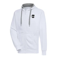 Men's Antigua White Philadelphia Phillies Metallic Victory Full-Zip Hoodie