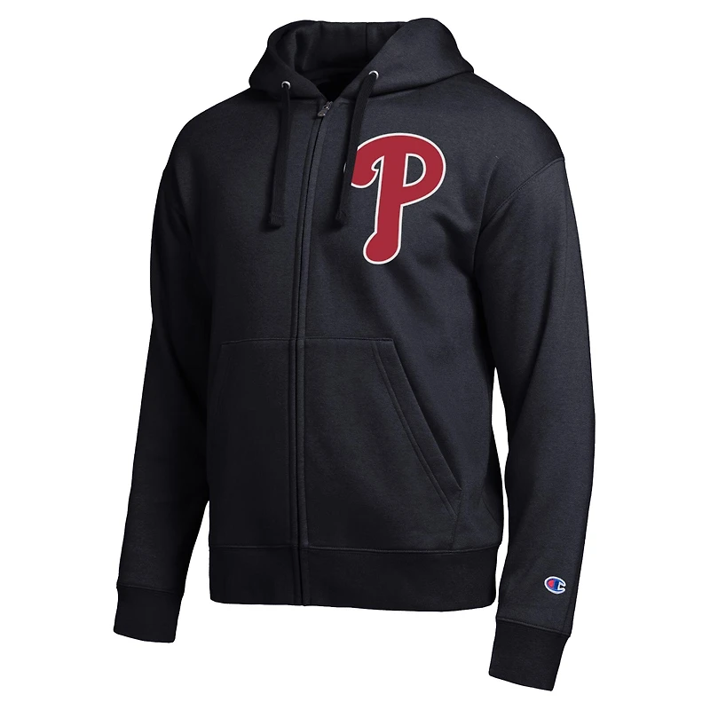 Men's Champion  Black Philadelphia Phillies All-Star Full-Zip Hoodie