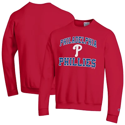 Men's Champion  Red Philadelphia Phillies Heart & Soul Powerblend Sweatshirt