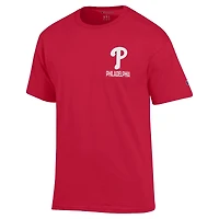 T-shirt rouge Champion des Phillies de Philadelphie pour homme