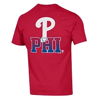 T-shirt rouge Champion des Phillies de Philadelphie pour homme