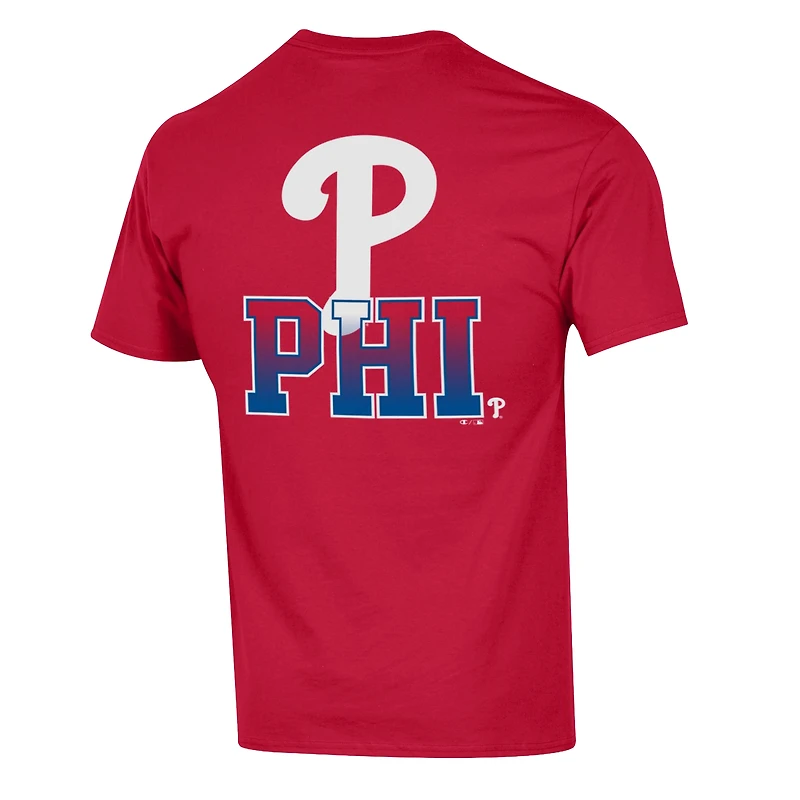 Men's Champion Red Philadelphia Phillies Jersey T-Shirt