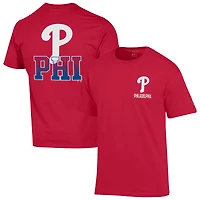 T-shirt rouge Champion des Phillies de Philadelphie pour homme