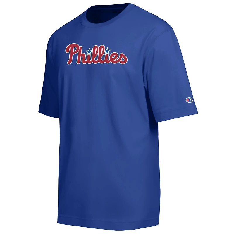 Men's Champion Royal Philadelphia Phillies All Star Chenille Wordmark T-Shirt