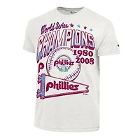 Men's Champion  White Philadelphia Phillies Winning Tradition Cooperstown Tri-Blend T-Shirt