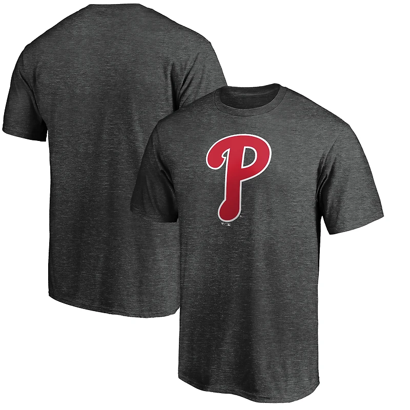 Men's Charcoal Philadelphia Phillies Official Logo T-Shirt
