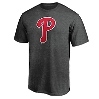Men's  Charcoal Philadelphia Phillies Official Logo T-Shirt