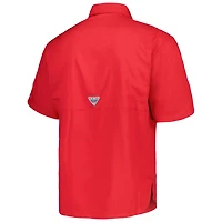 Chemise boutonnée Columbia Red Philadelphia Phillies Tamiami Omni-Shade pour hommes