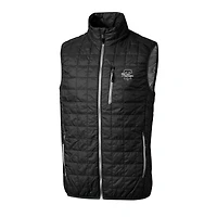 Men's Cutter & Buck Black Philadelphia Phillies Big Tall Rainier Eco Insulated PrimaLoft Full-Zip Puffer Vest