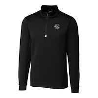 Men's Cutter & Buck Black Philadelphia Phillies Traverse Eco Tri-Blend DryTec Quarter-Zip Jacket