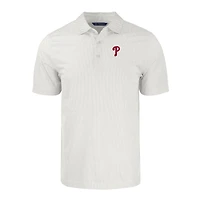 Polo extensible recyclé à imprimé Pike Eco Symmetry gris/blanc pour homme des Philadelphia Phillies Cutter & Buck
