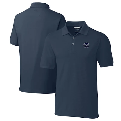 Polo Advantage Eco Pique DryTec Tri-Blend bleu marine pour homme, Cutter & Buck, Philadelphia Phillies, grandes tailles