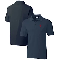 Men's Cutter & Buck  Navy Philadelphia Phillies Big Tall Advantage Tri-Blend Pique Polo