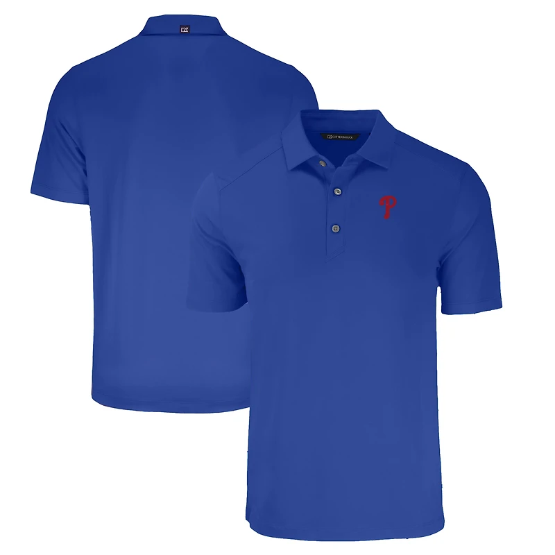 Polo Cutter & Buck Royal pour homme en tissu recyclé Forge Eco Stretch des Philadelphia Phillies