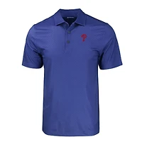 Polo extensible recyclé à imprimé géométrique ton sur Cutter & Buck Royal des Phillies de Philadelphie pour homme