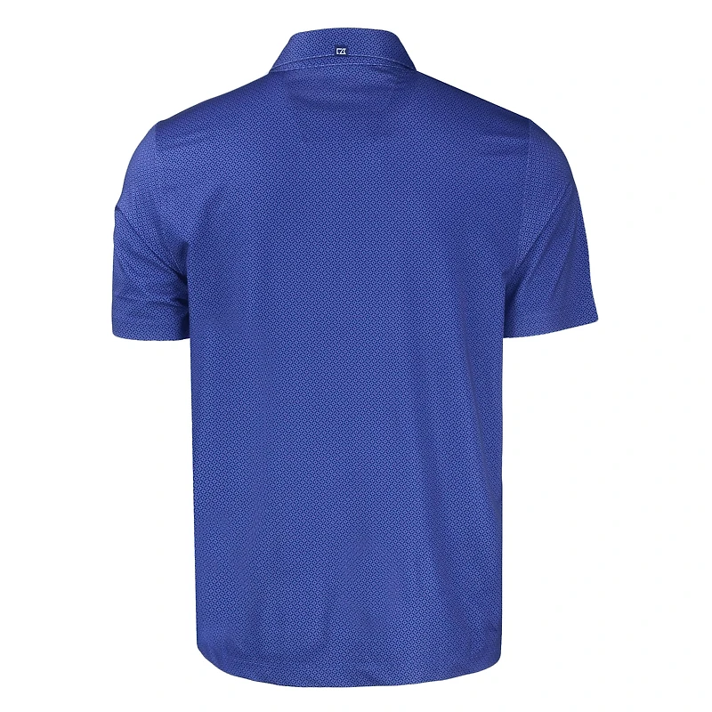 Polo extensible recyclé à imprimé géométrique ton sur Cutter & Buck Royal des Phillies de Philadelphie pour homme