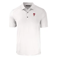 Polo recyclé Forge Eco Stretch blanc pour homme Cutter & Buck des Philadelphia Phillies, grandes tailles