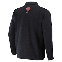 Men's Darius Rucker Collection by Fanatics Black Philadelphia Phillies Ringstop Full-Snap Shacket