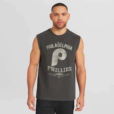 Débardeur homme Darius Rucker Collection par Fanatics, coloris anthracite, Philadelphia Phillies