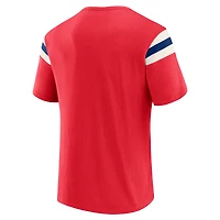 Men's Darius Rucker Collection by Fanatics Red Philadelphia Phillies Distressed Sleeve Stripe T-Shirt