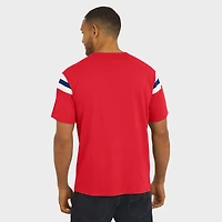 Men's Darius Rucker Collection by Fanatics Red Philadelphia Phillies Distressed Sleeve Stripe T-Shirt