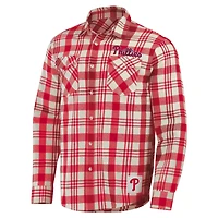 Collection Darius Rucker pour hommes par Fanatics Chemise boutonnée en flanelle à carreaux rouge des Phillies de Philadelphie