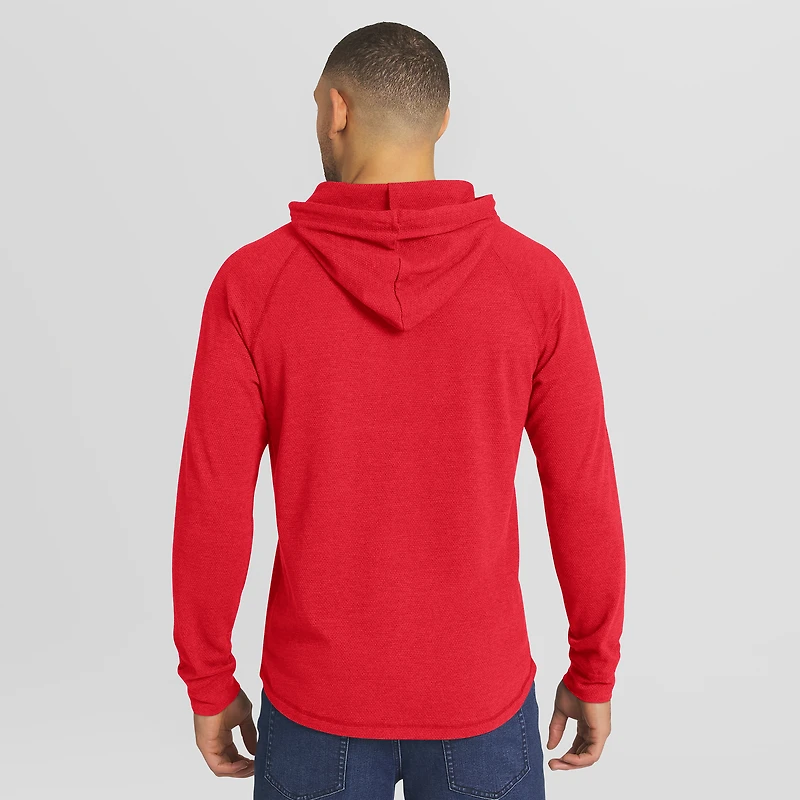 Men's Darius Rucker Collection by Fanatics Red Philadelphia Phillies Raglan Hooded Long Sleeve T-Shirt