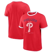 Collection Darius Rucker pour homme par Fanatics - T-shirt rouge Philadelphia Phillies à manches courtes délavées